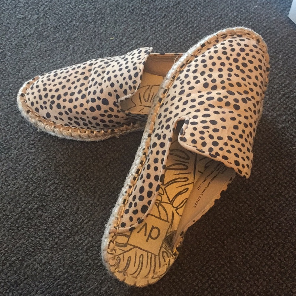 Animal print espadrille mules